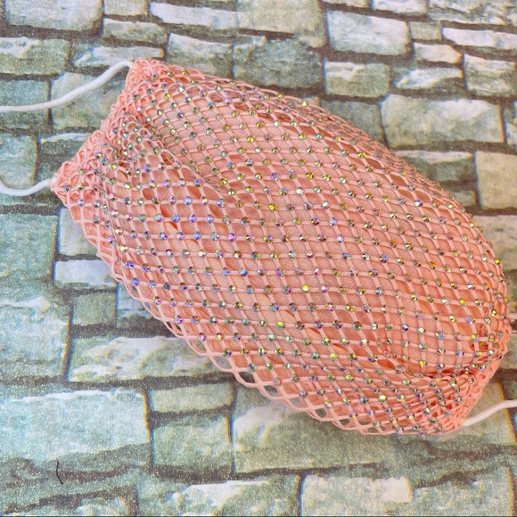 Accessories - Sparkle and Shine Peach Reusable Facemask